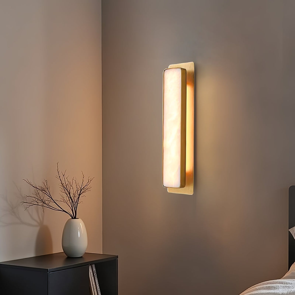 Karix aplique de pared lineal de alabastro