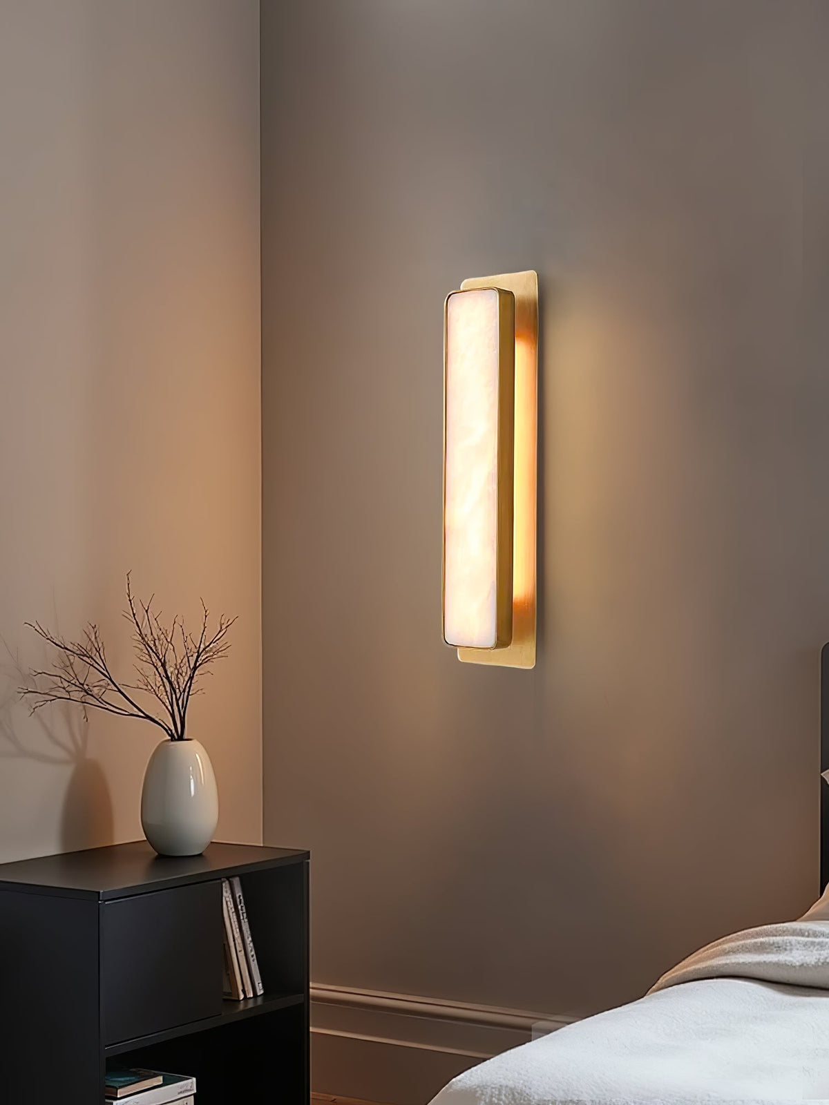 Karix aplique de pared lineal de alabastro