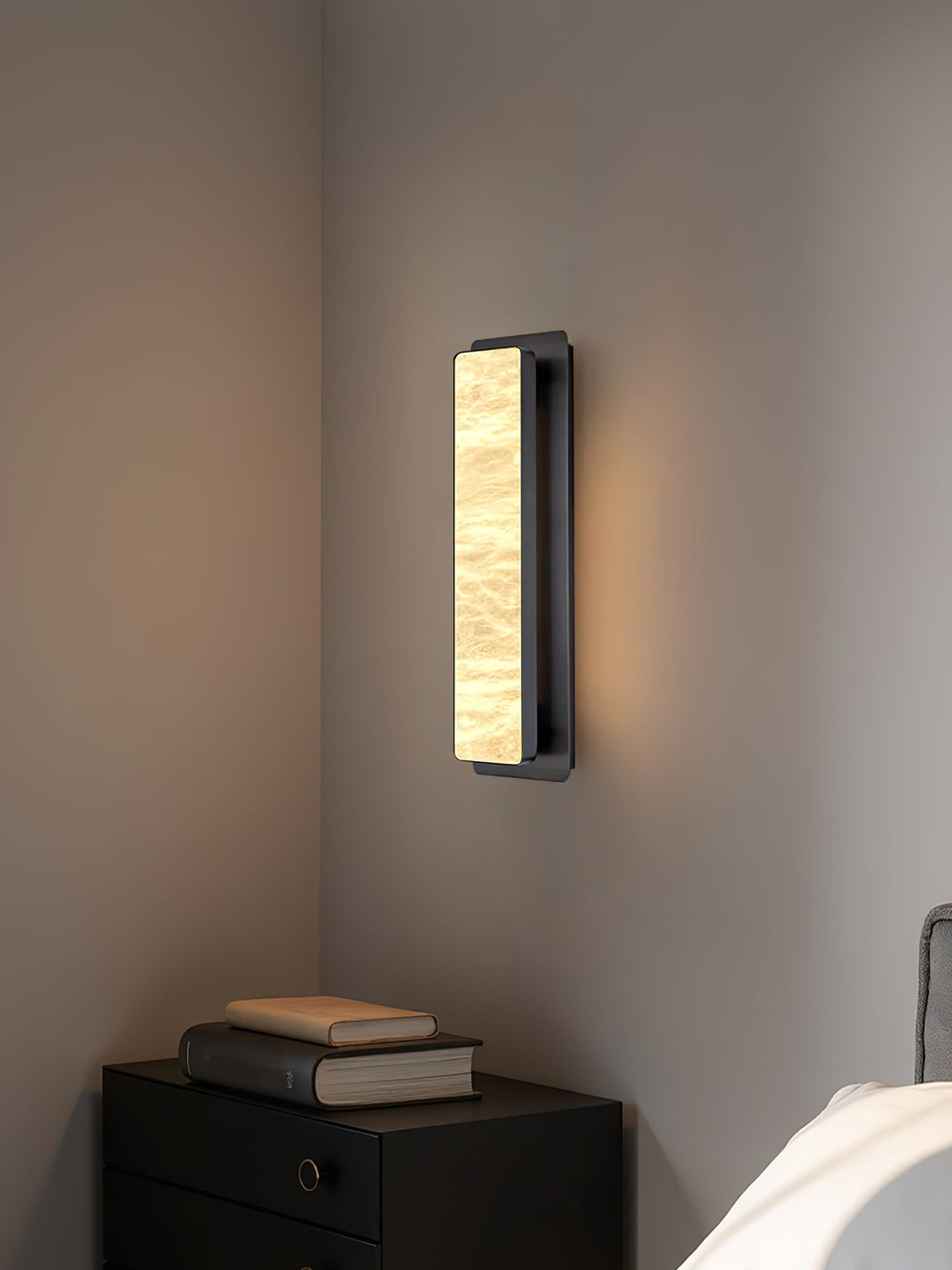 Karix aplique de pared lineal de alabastro