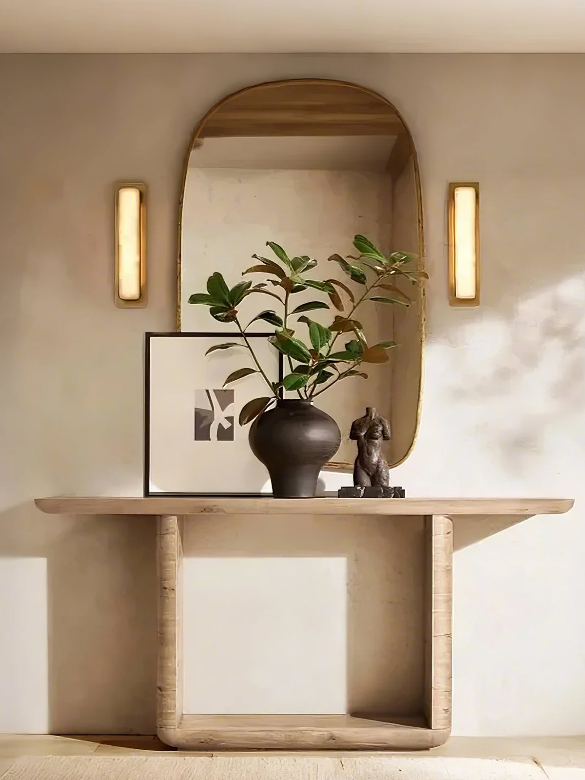 Karix aplique de pared lineal de alabastro