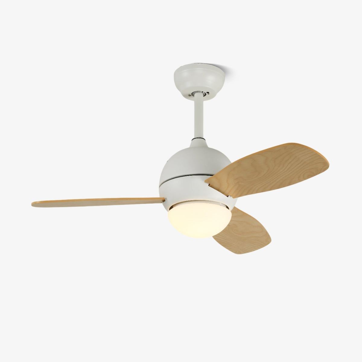 Vevo ventilador de techo con luz minimalista blanco madera