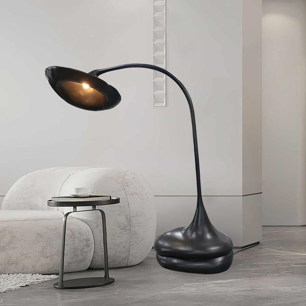 Elsilora Lámpara de escritorio curva negra