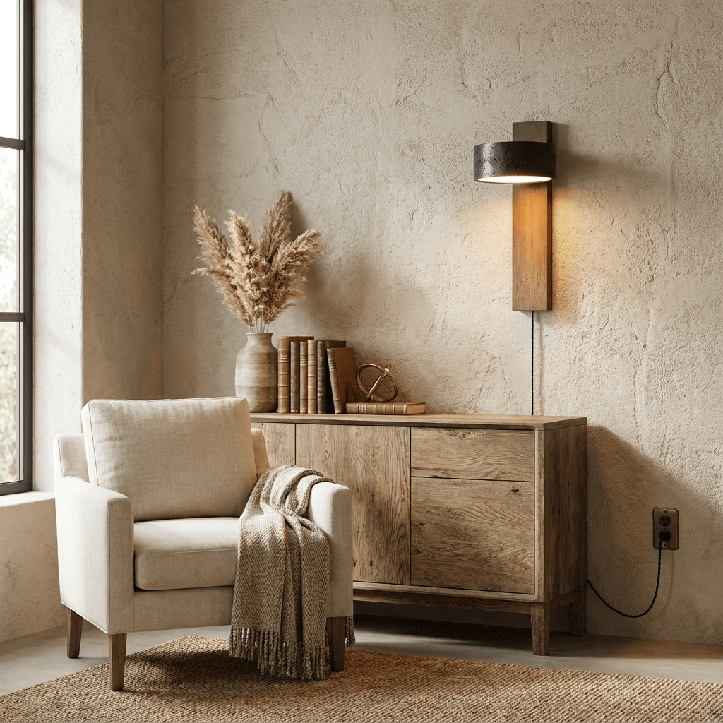 Aldric aplique de pared con enchufe enchufable