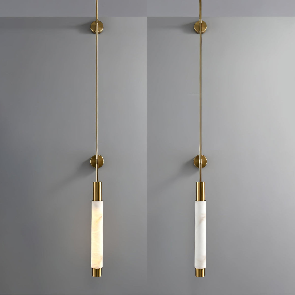 Rico aplique de pared minimalista en alabastro