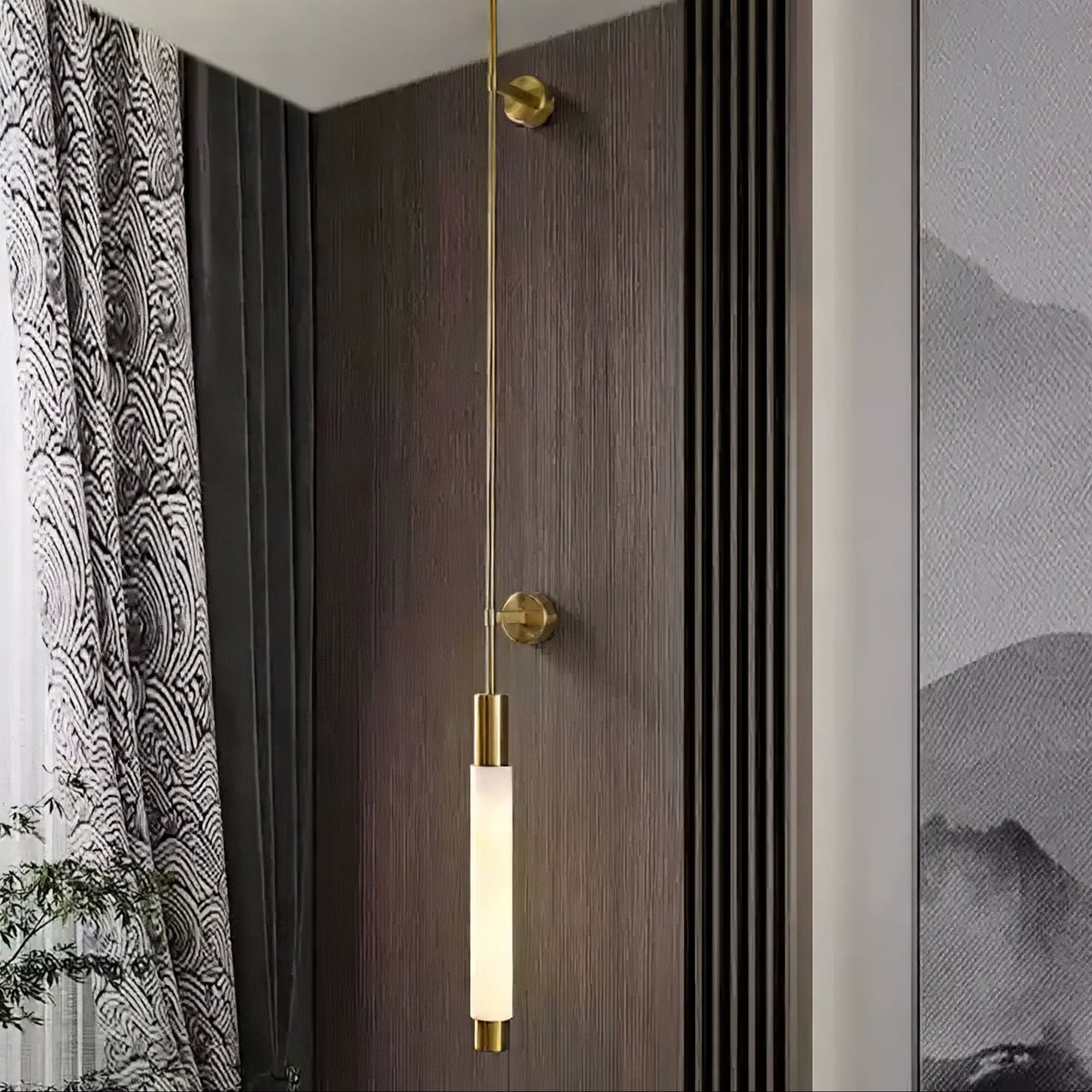 Rico aplique de pared minimalista en alabastro