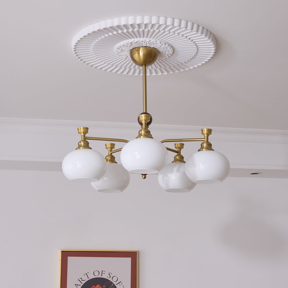 Aursolos lámpara de araña tradicional elegancia madera vidrio