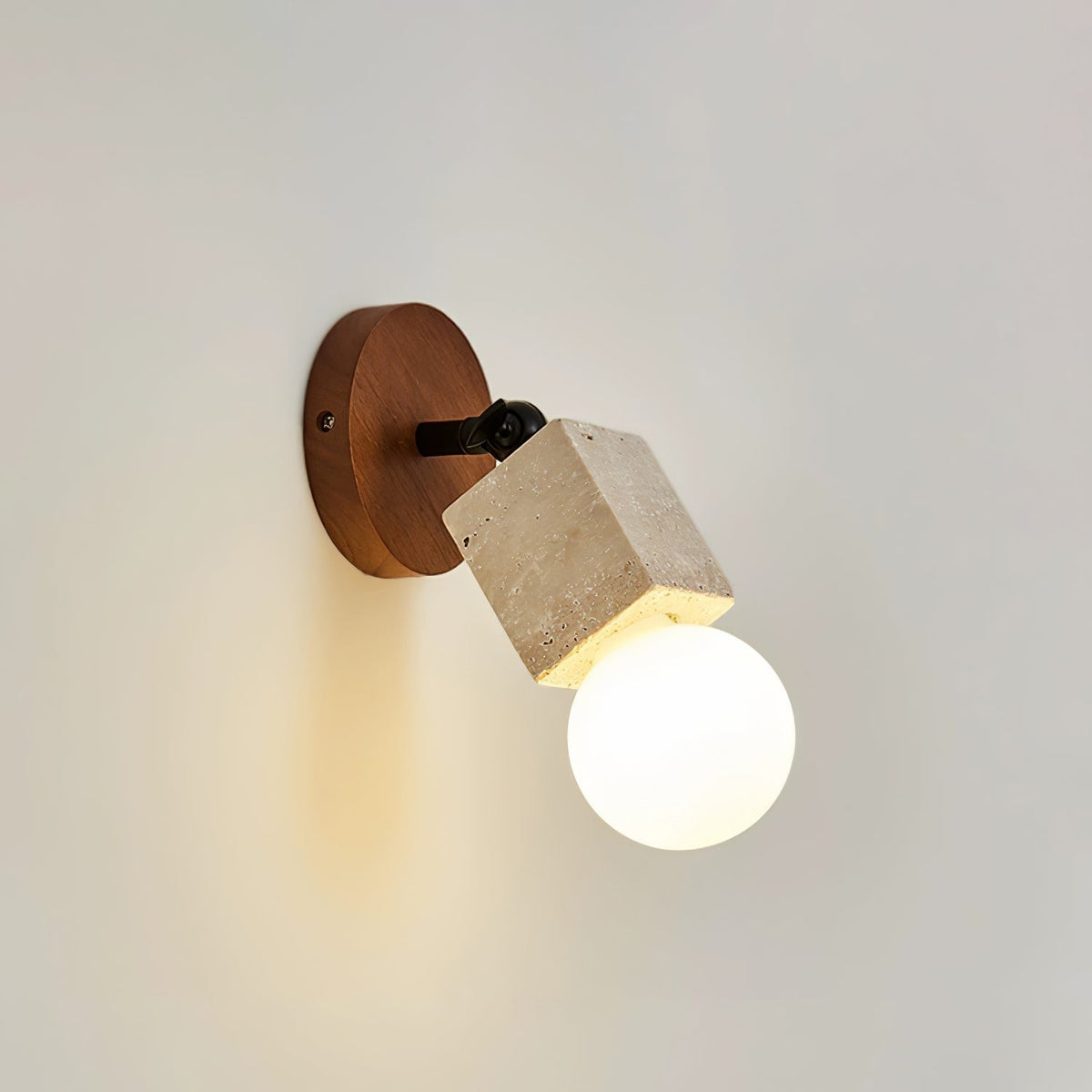 Cesilyra aplique de pared Tubo Cilíndrico travertino