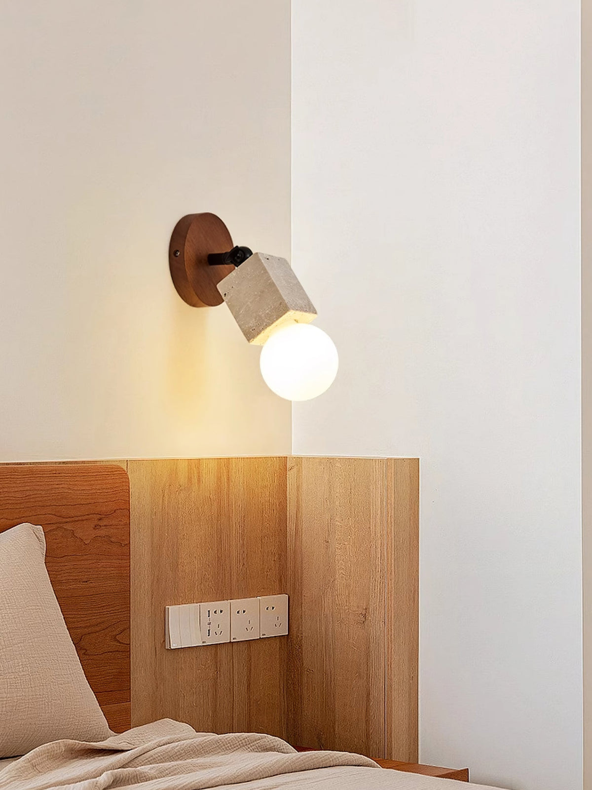 Cesilyra aplique de pared Tubo Cilíndrico travertino