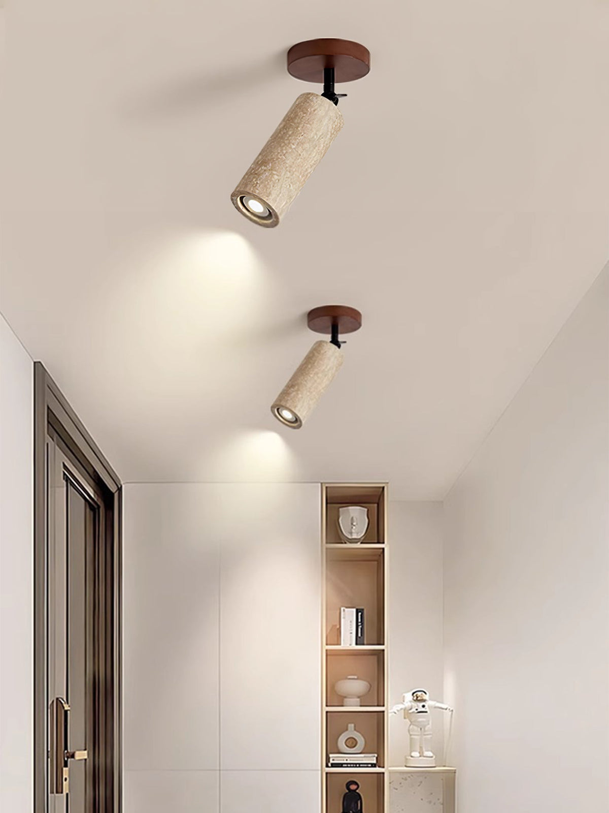 Cesilyra aplique de pared Tubo Cilíndrico travertino