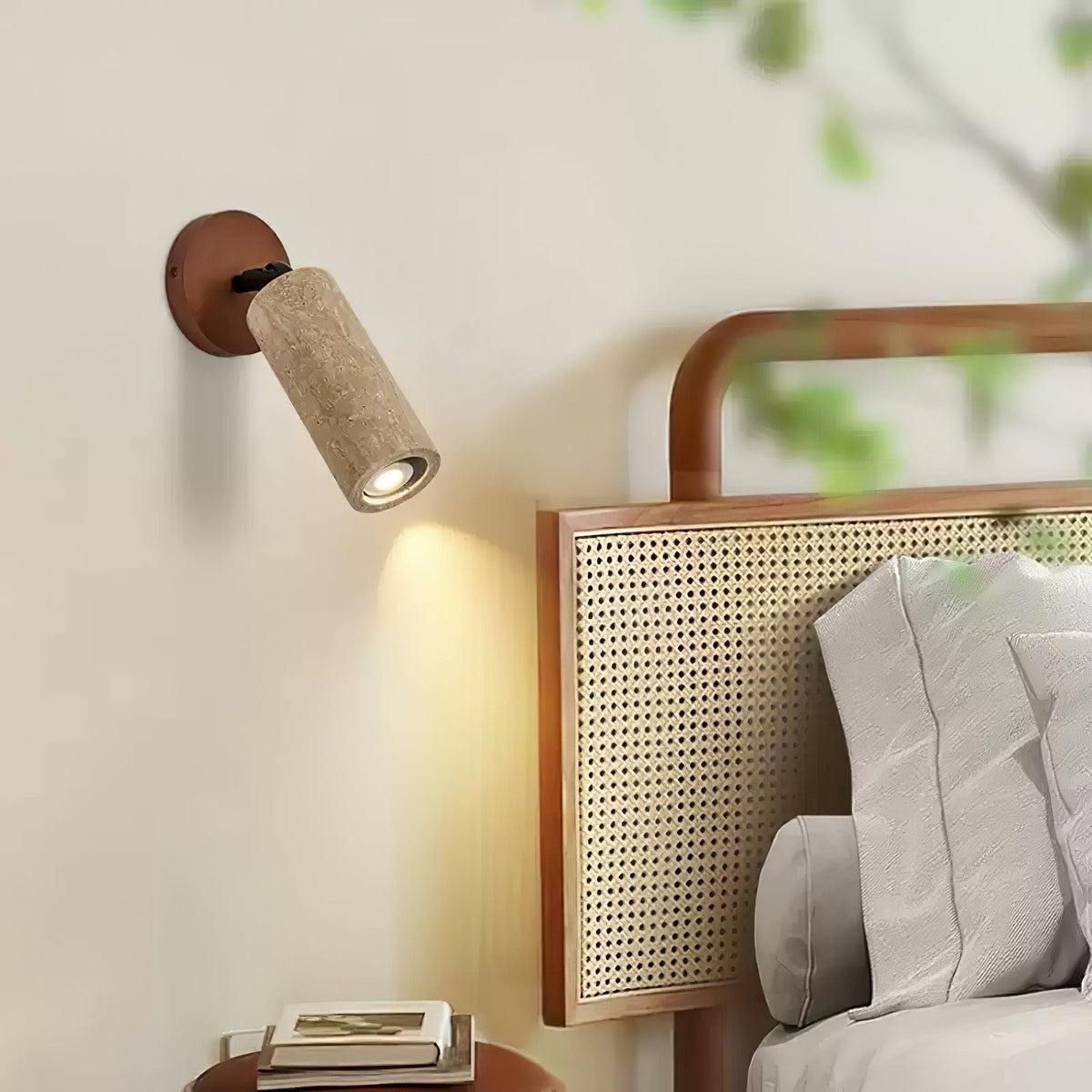 Cesilyra aplique de pared Tubo Cilíndrico travertino