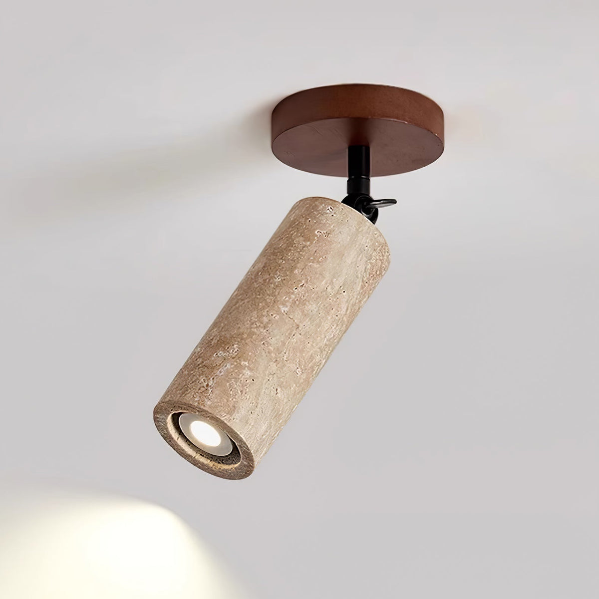 Cesilyra aplique de pared Tubo Cilíndrico travertino