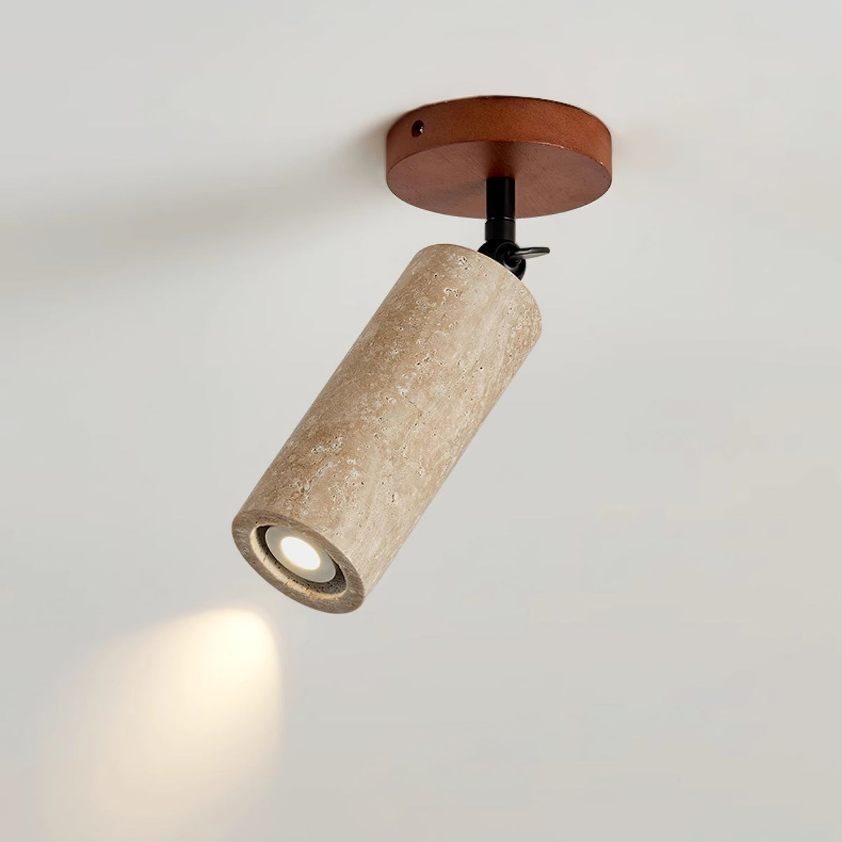 Cesilyra aplique de pared Tubo Cilíndrico travertino