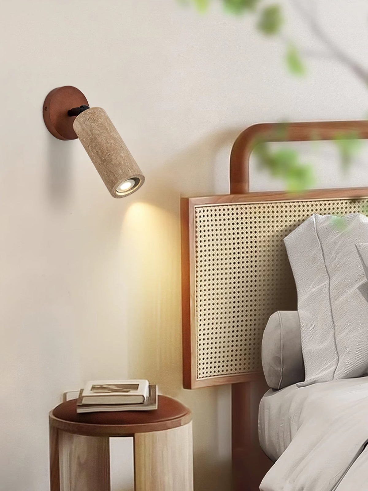 Cesilyra aplique de pared Tubo Cilíndrico travertino