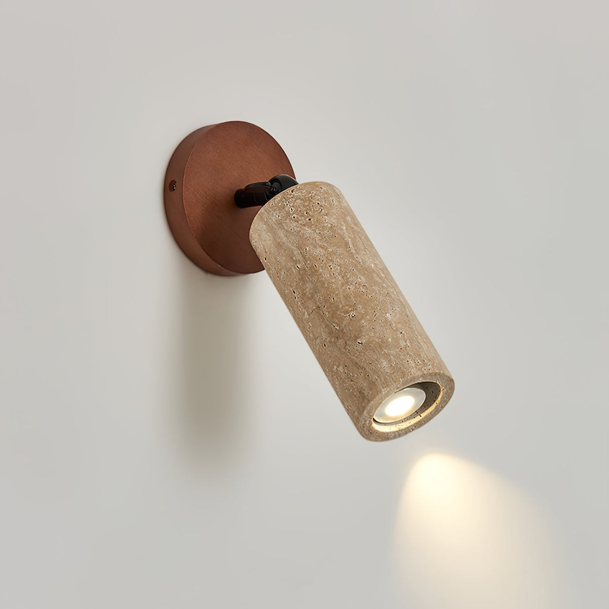 Cesilyra aplique de pared Tubo Cilíndrico travertino