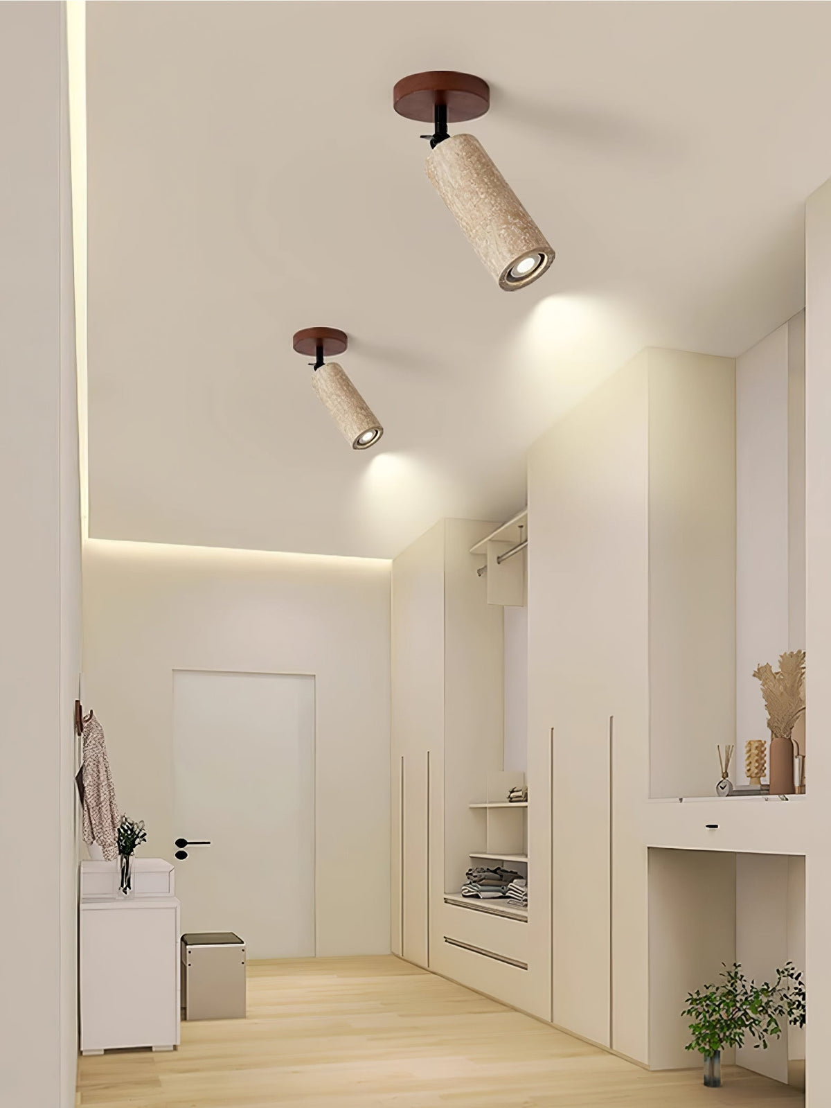 Cesilyra aplique de pared Tubo Cilíndrico travertino