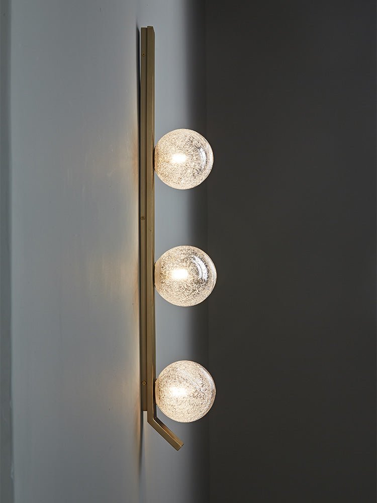 Teriivelle aplique de pared vertical con tres globos texturizado