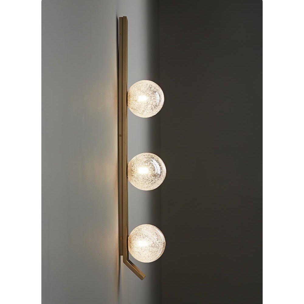 Teriivelle aplique de pared vertical con tres globos texturizado