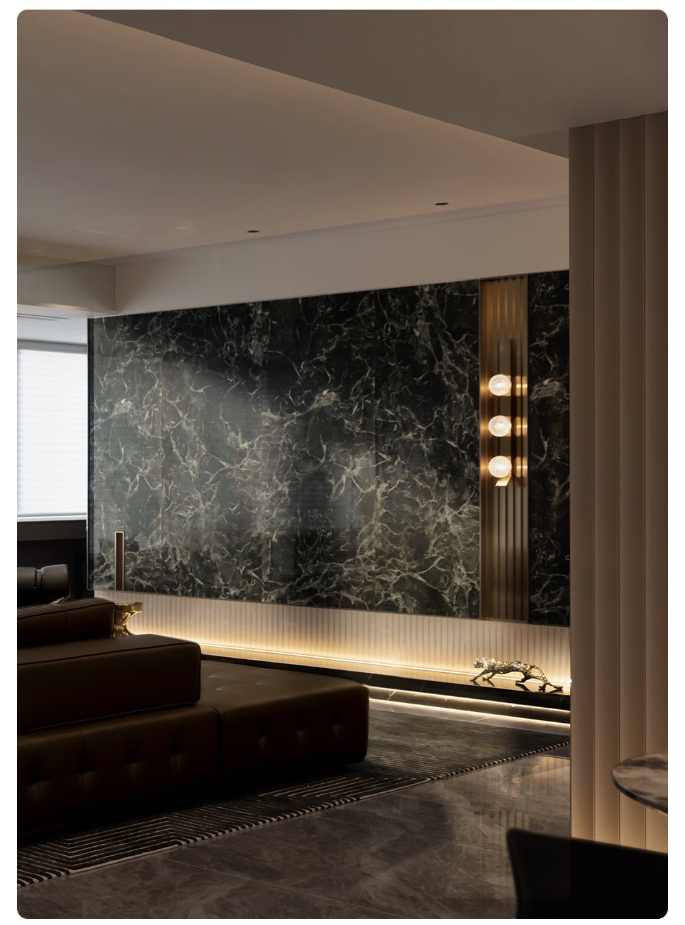 Teriivelle aplique de pared vertical con tres globos texturizado