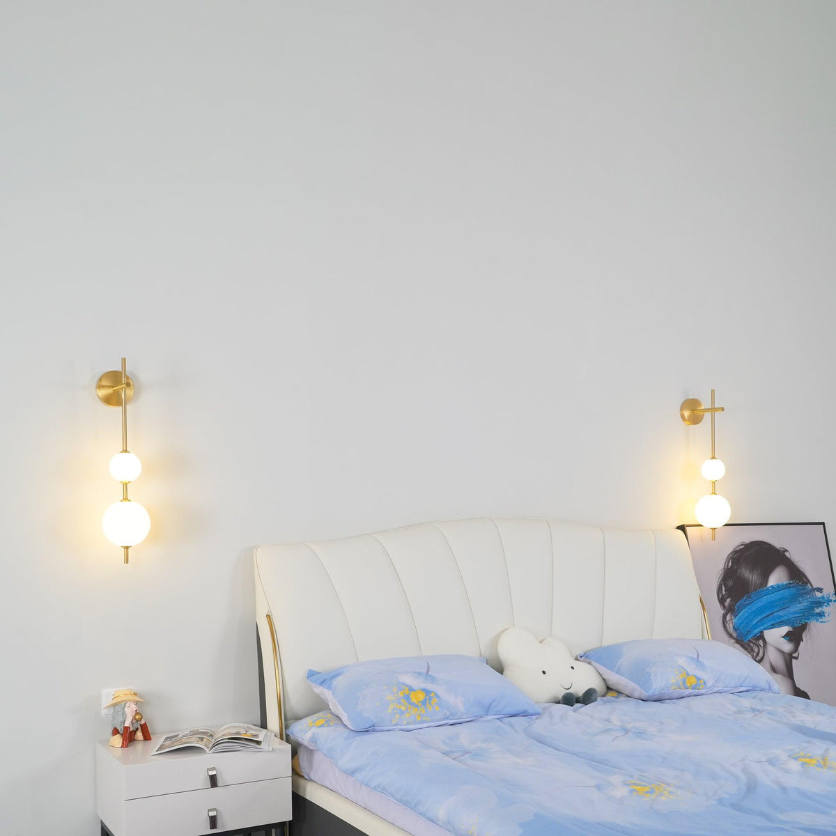 Ilraeia aplique de pared con globo vertical enchufable