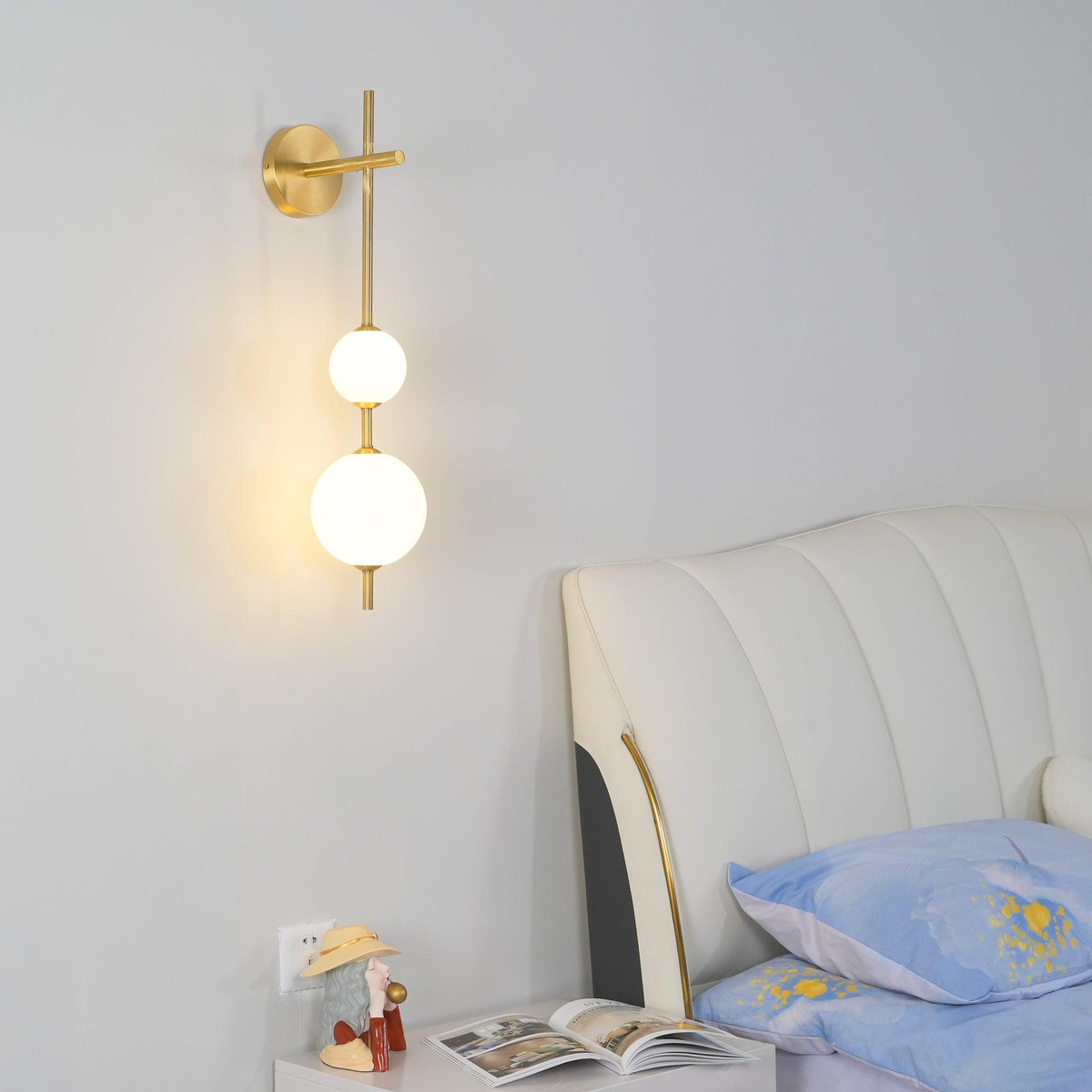 Ilraeia aplique de pared con globo vertical enchufable