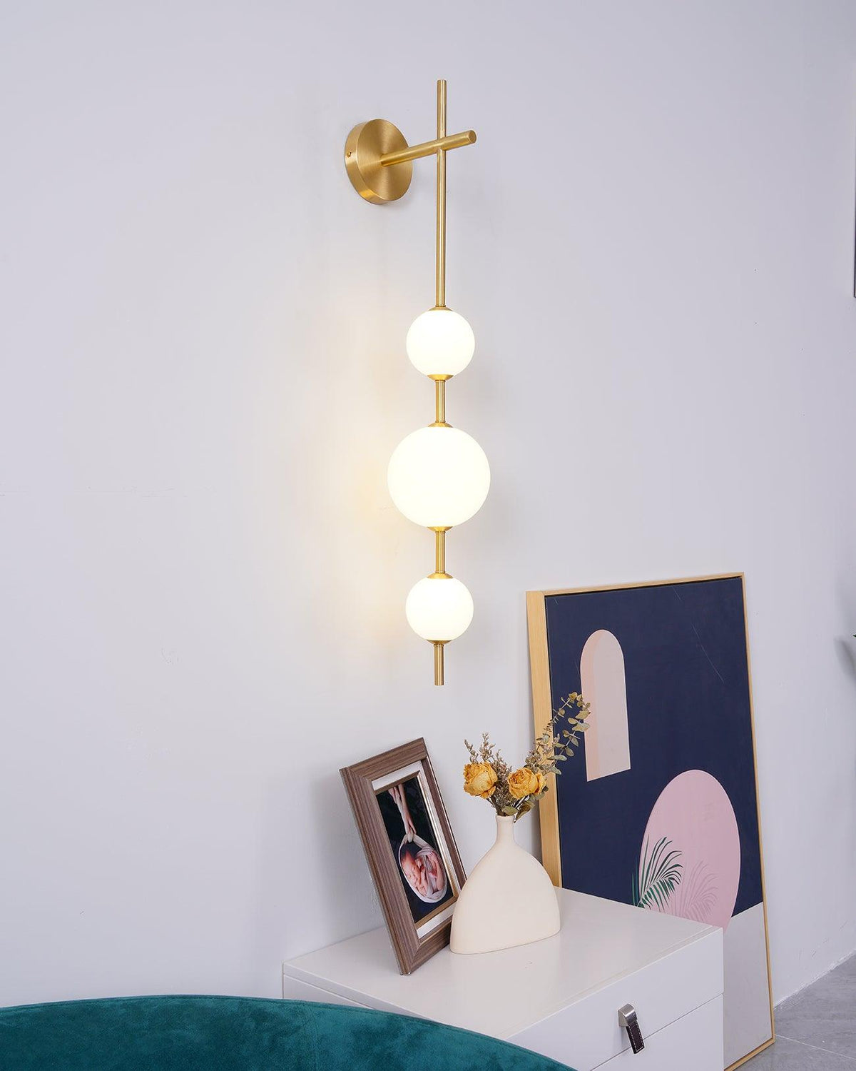 Ilraeia aplique de pared con globo vertical enchufable