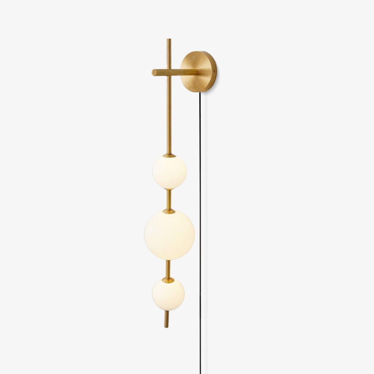 Ilraeia aplique de pared con globo vertical enchufable