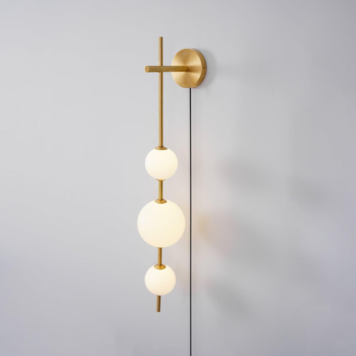 Ilraeia aplique de pared con globo vertical enchufable