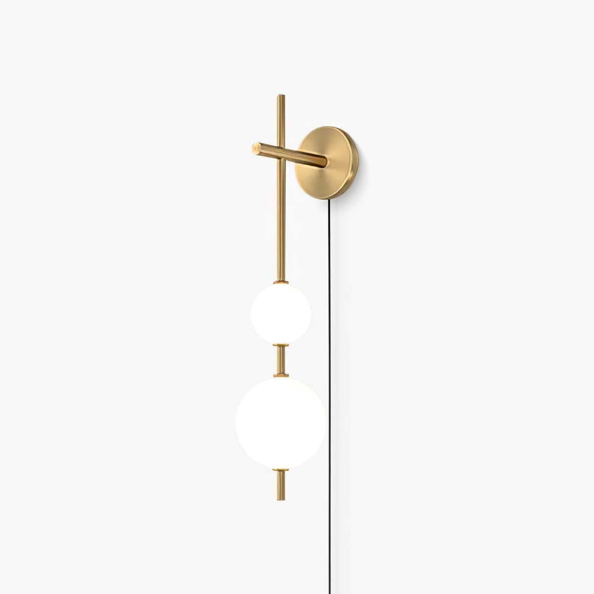 Ilraeia aplique de pared con globo vertical enchufable