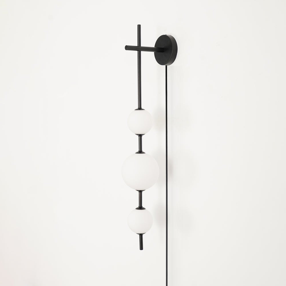 Ilraeia aplique de pared con globo vertical enchufable