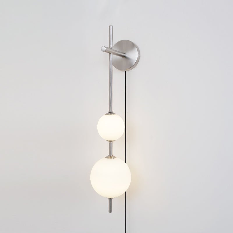 Ilraeia aplique de pared con globo vertical enchufable