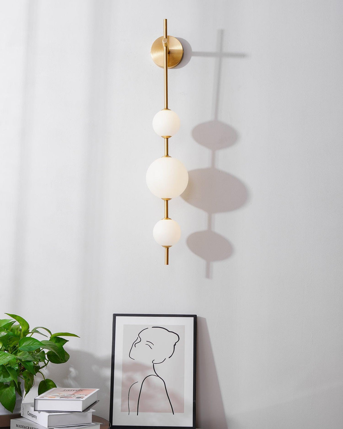 Ilraeia aplique de pared con globo vertical enchufable