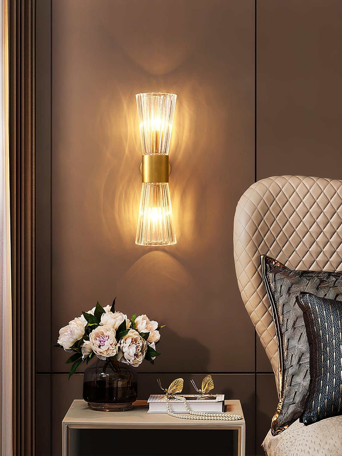 Cyrinenne aplique de pared de cristal