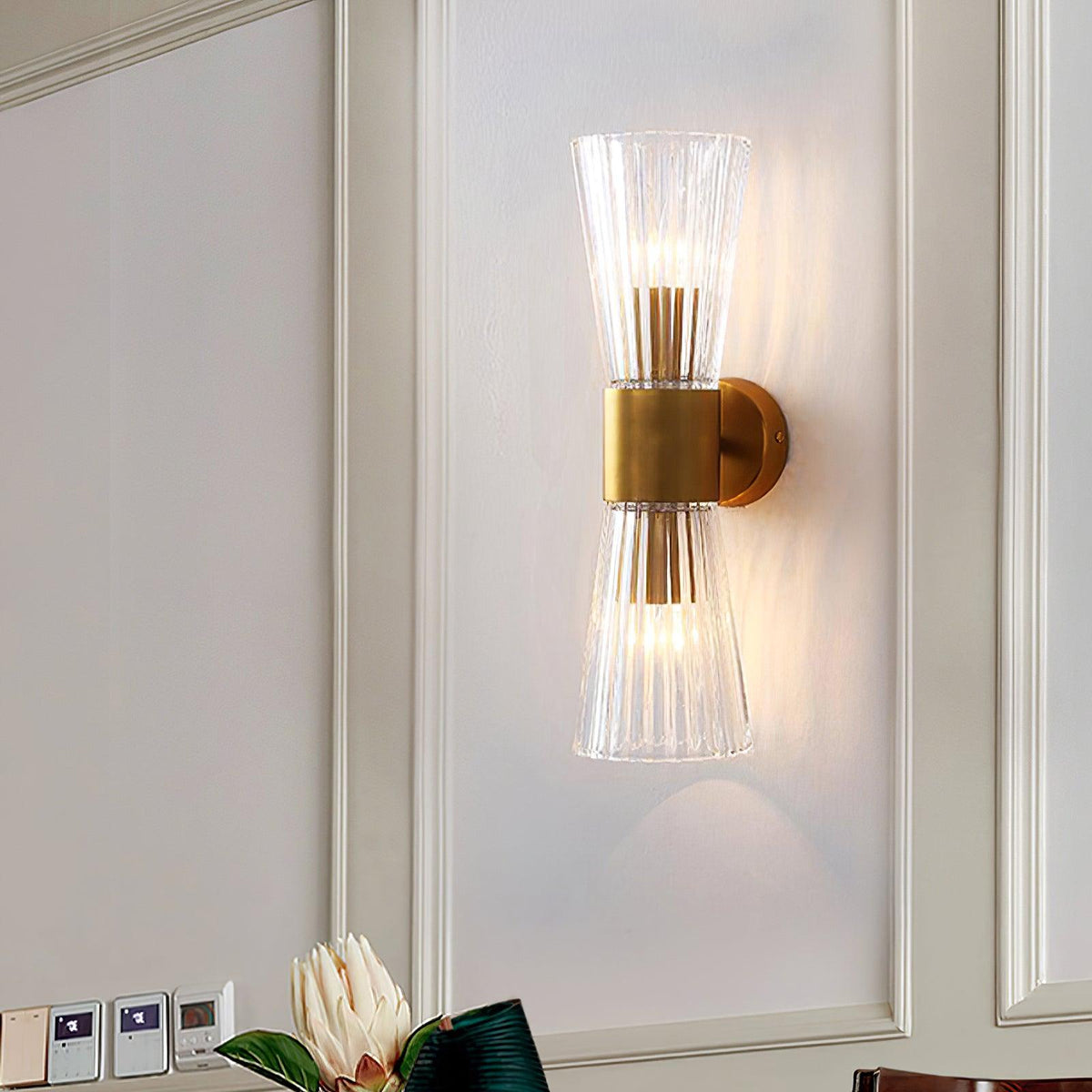 Cyrinenne aplique de pared de cristal