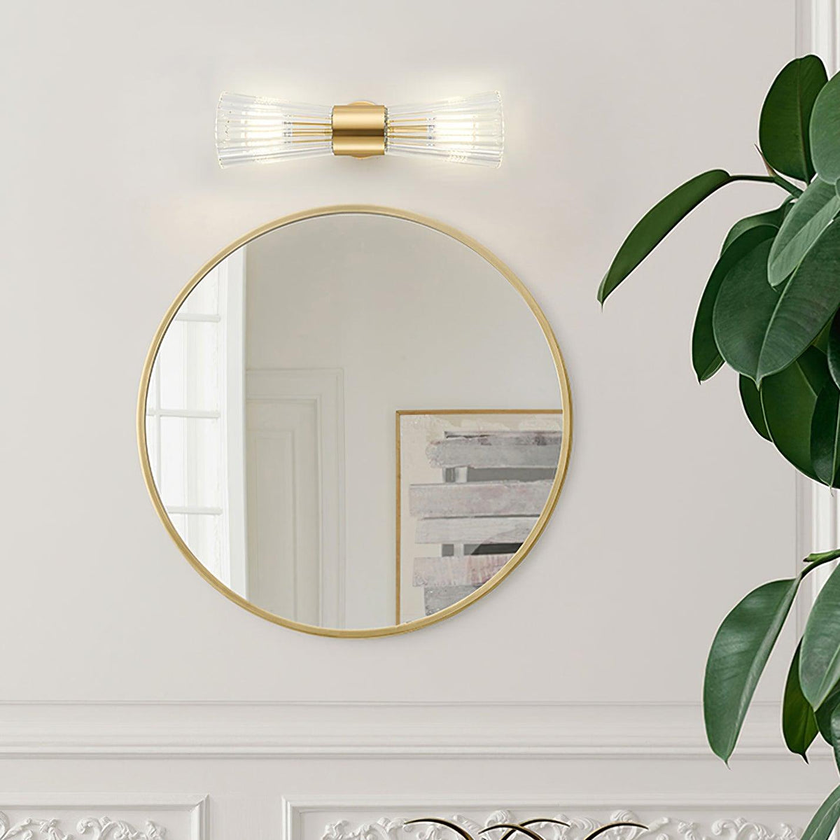 Cyrinenne aplique de pared de cristal