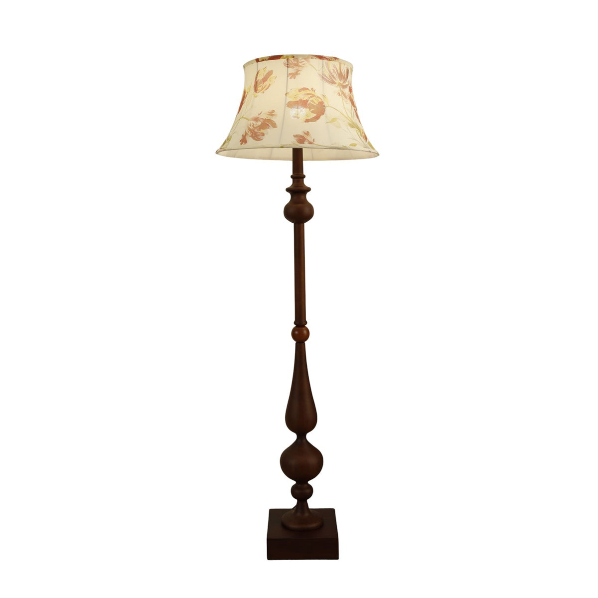 Floren lámpara de pie en madera y tejido clásico