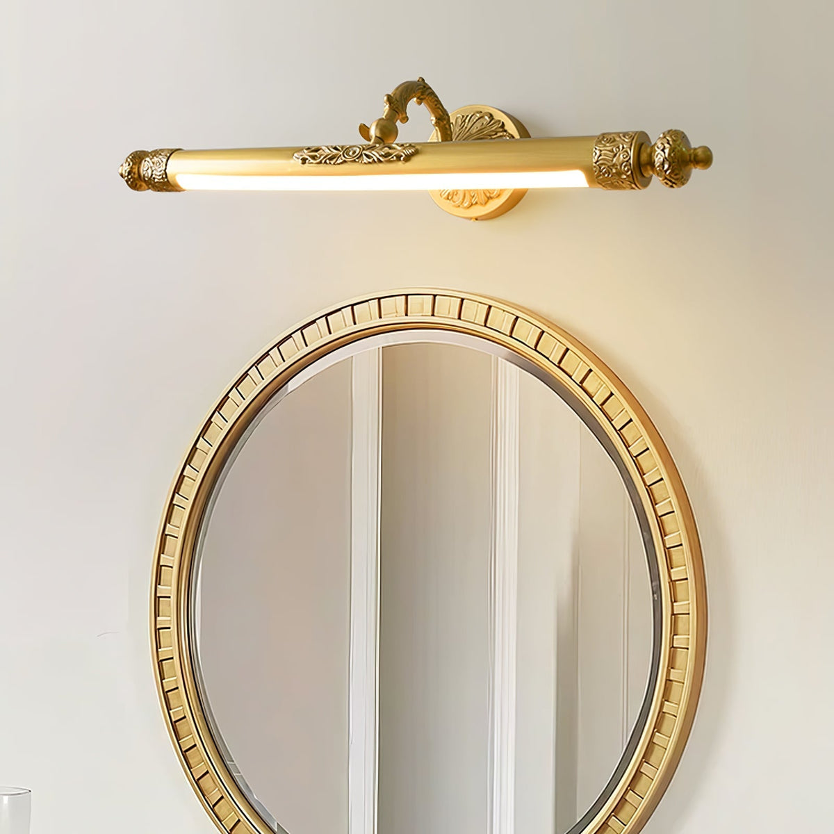 Cloren Premium nórdico aplique de pared de latón para espejo