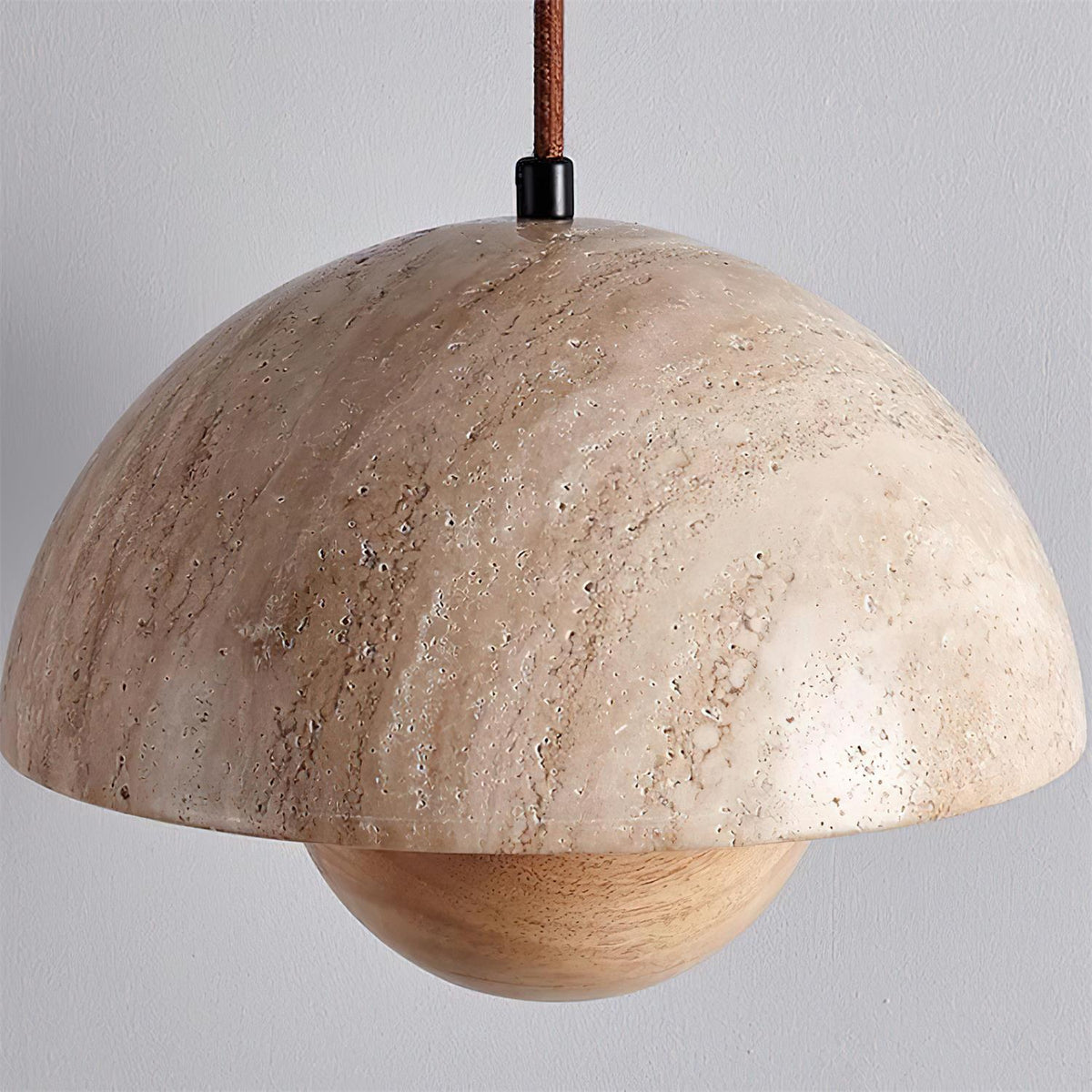 Cadorisra lámpara colgante travertino madera
