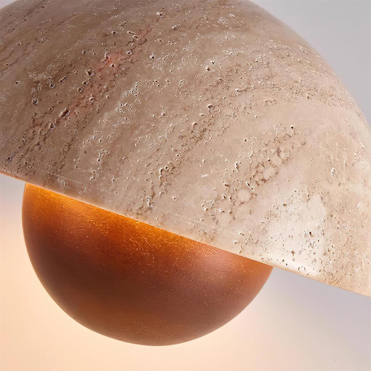 Cadorisra lámpara colgante travertino madera