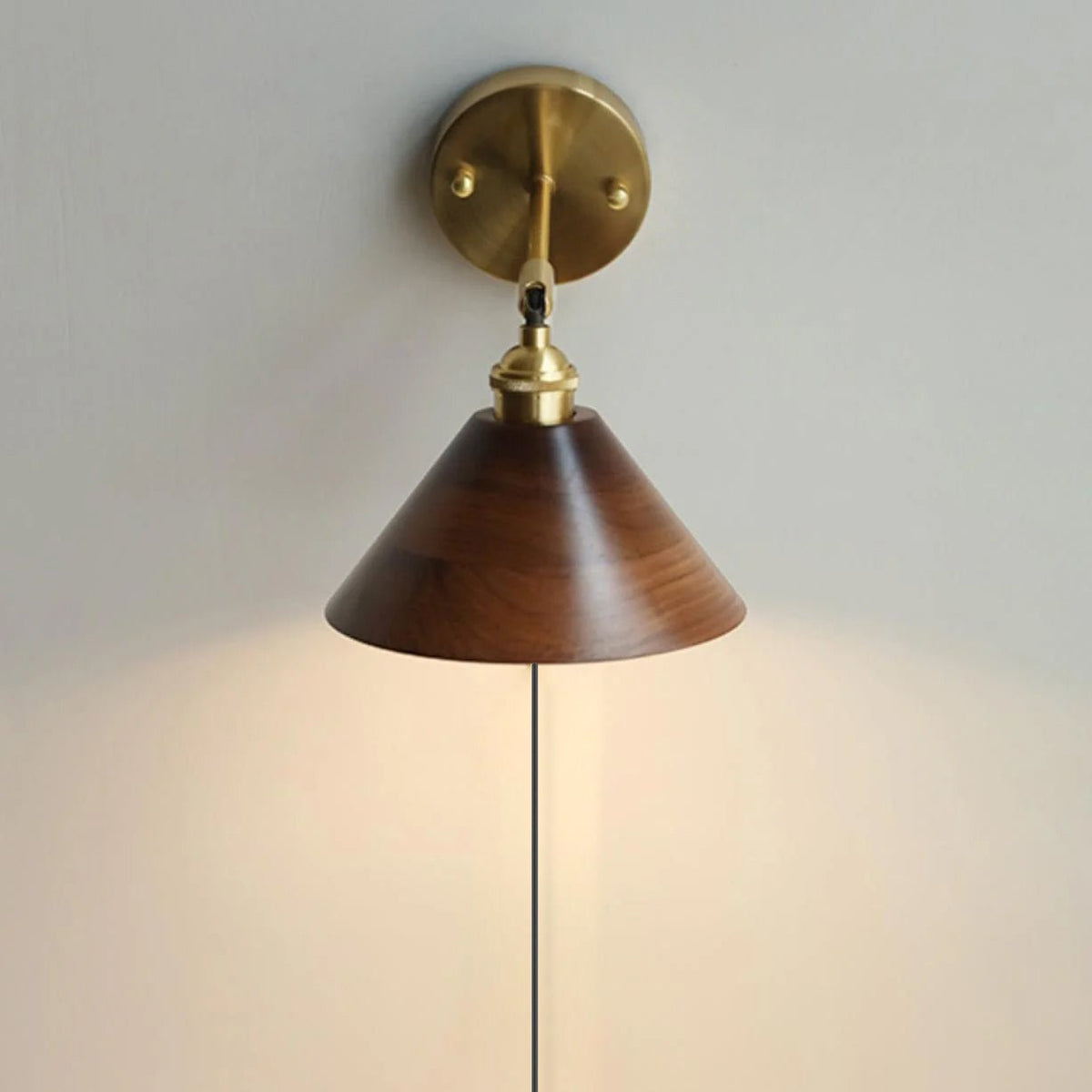 Alem aplique de pared vintage de madera