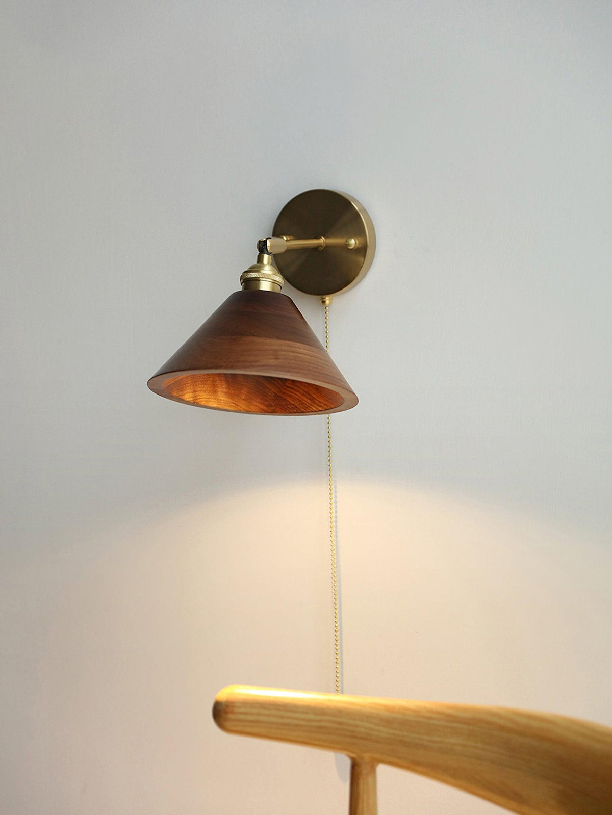 Rasen aplique de pared vintage de madera