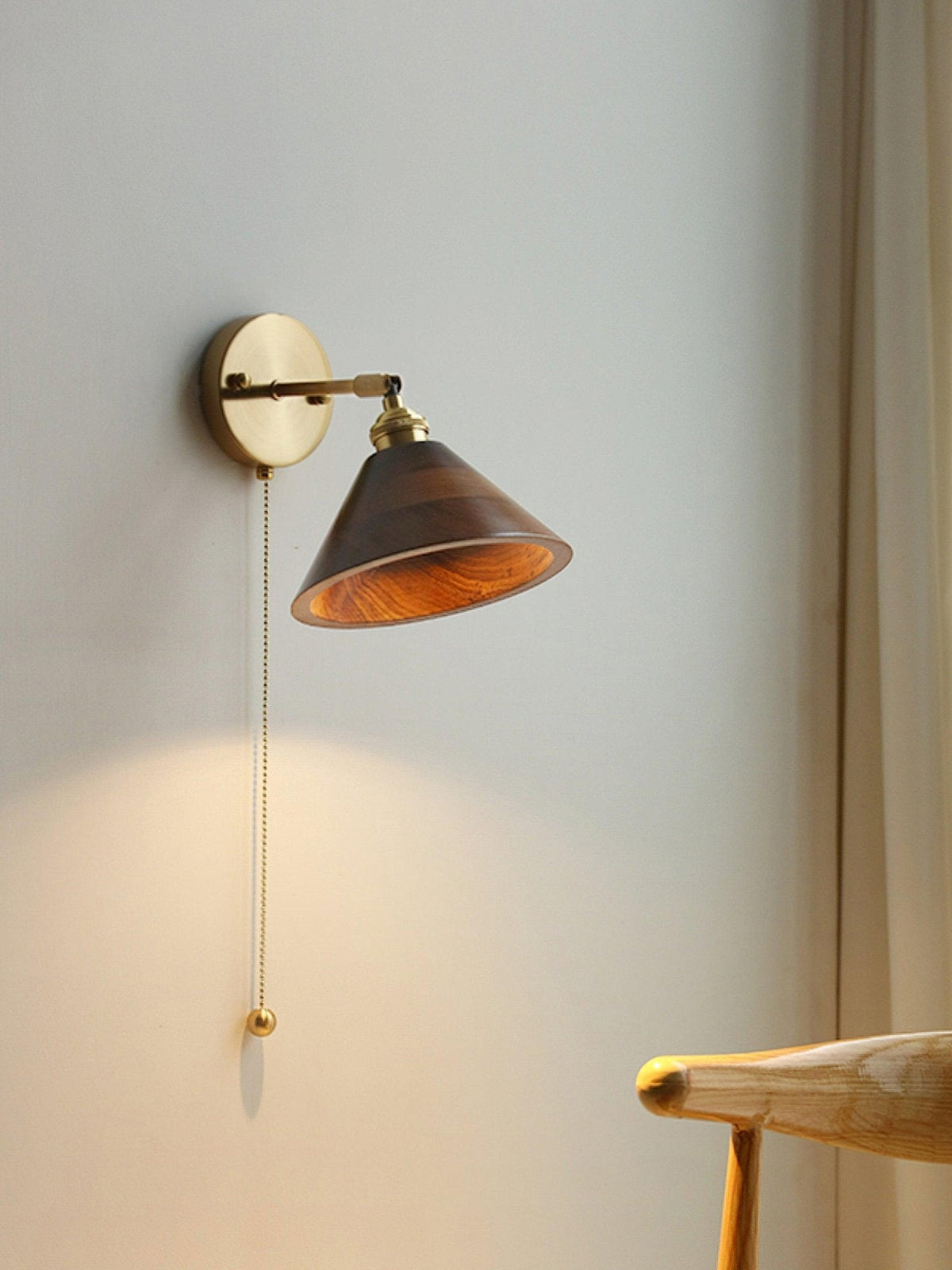 Rasen aplique de pared vintage de madera