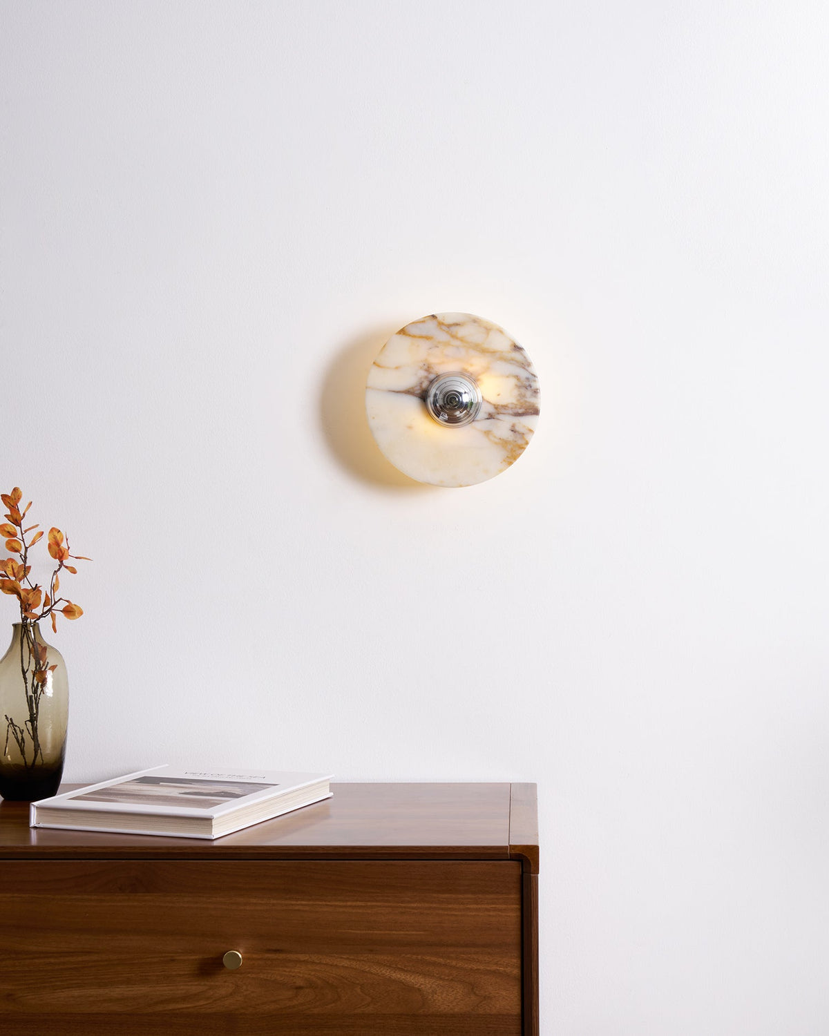 Aplique de pared de mármol disco LED moderno en varios colores