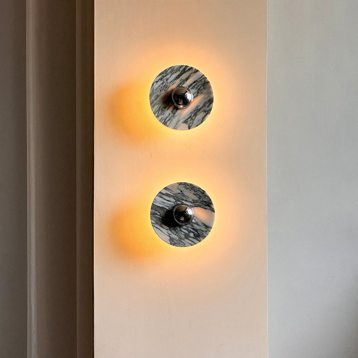Aplique de pared de mármol disco LED moderno en varios colores