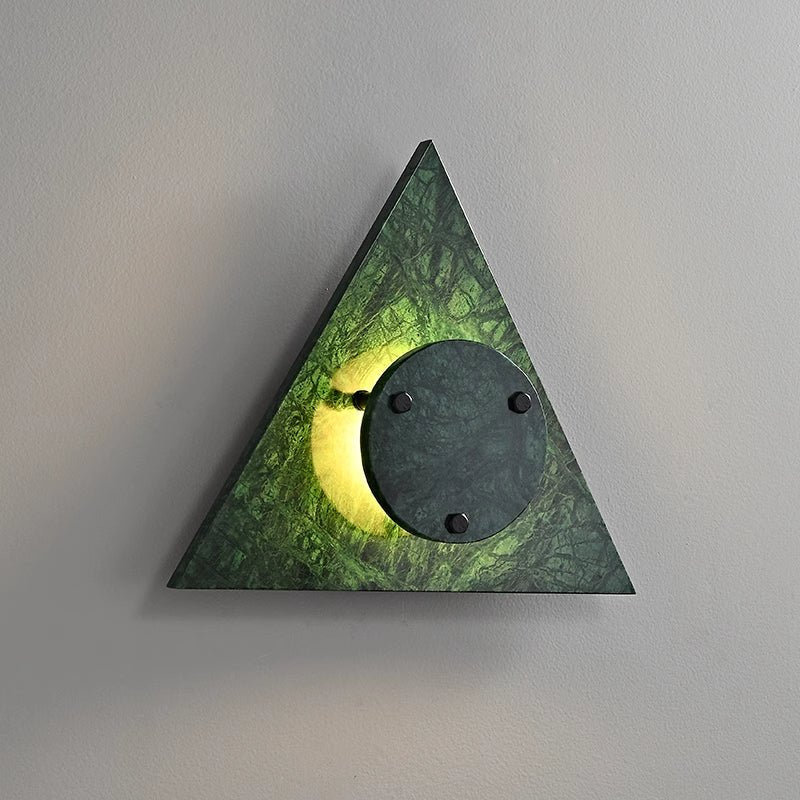 Pyramid aplique de pared de mármol rústico
