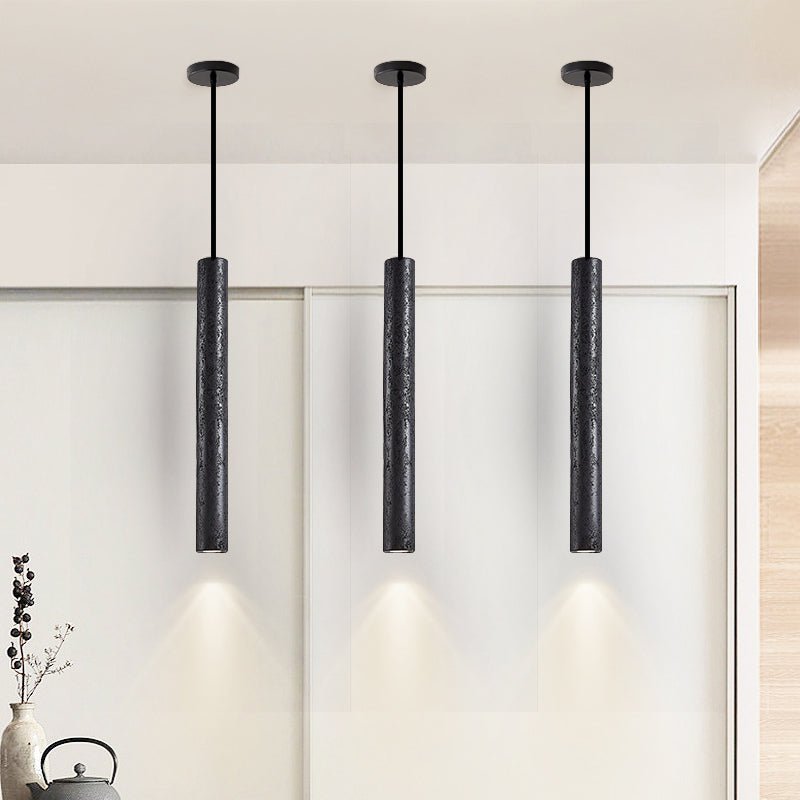 Fosb lámpara colgante Slim travertino negro de tubo