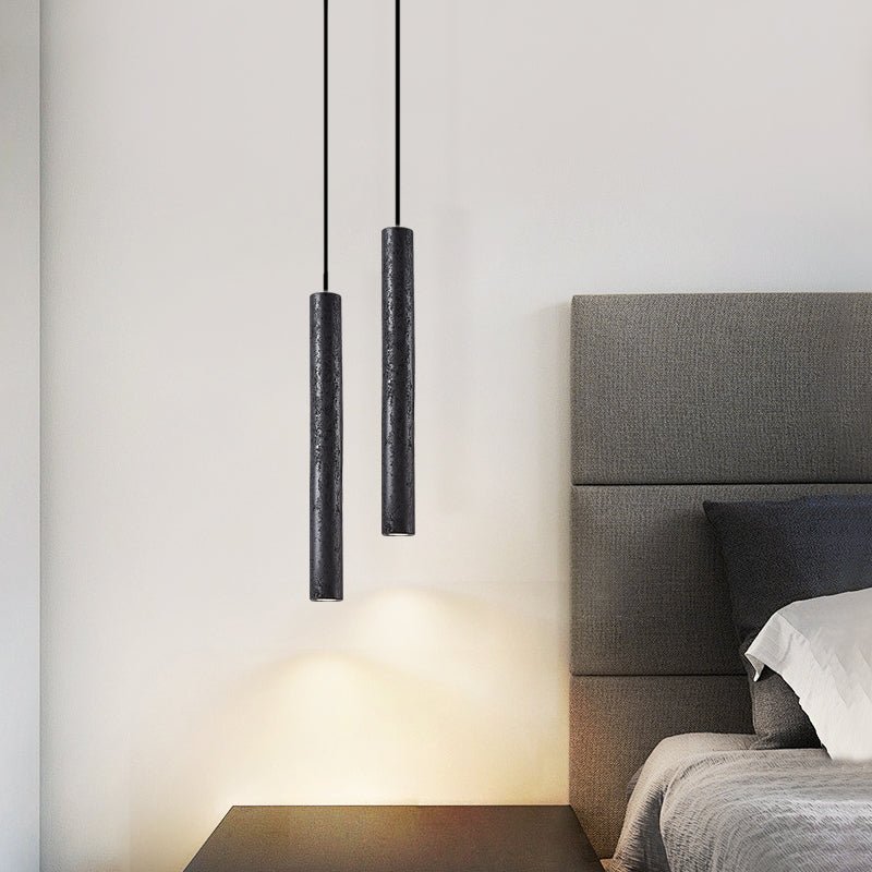 Fosb lámpara colgante Slim travertino negro de tubo