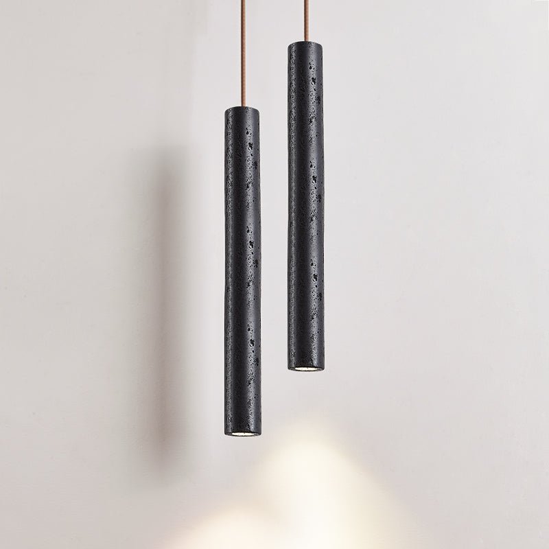 Fosb lámpara colgante Slim travertino negro de tubo