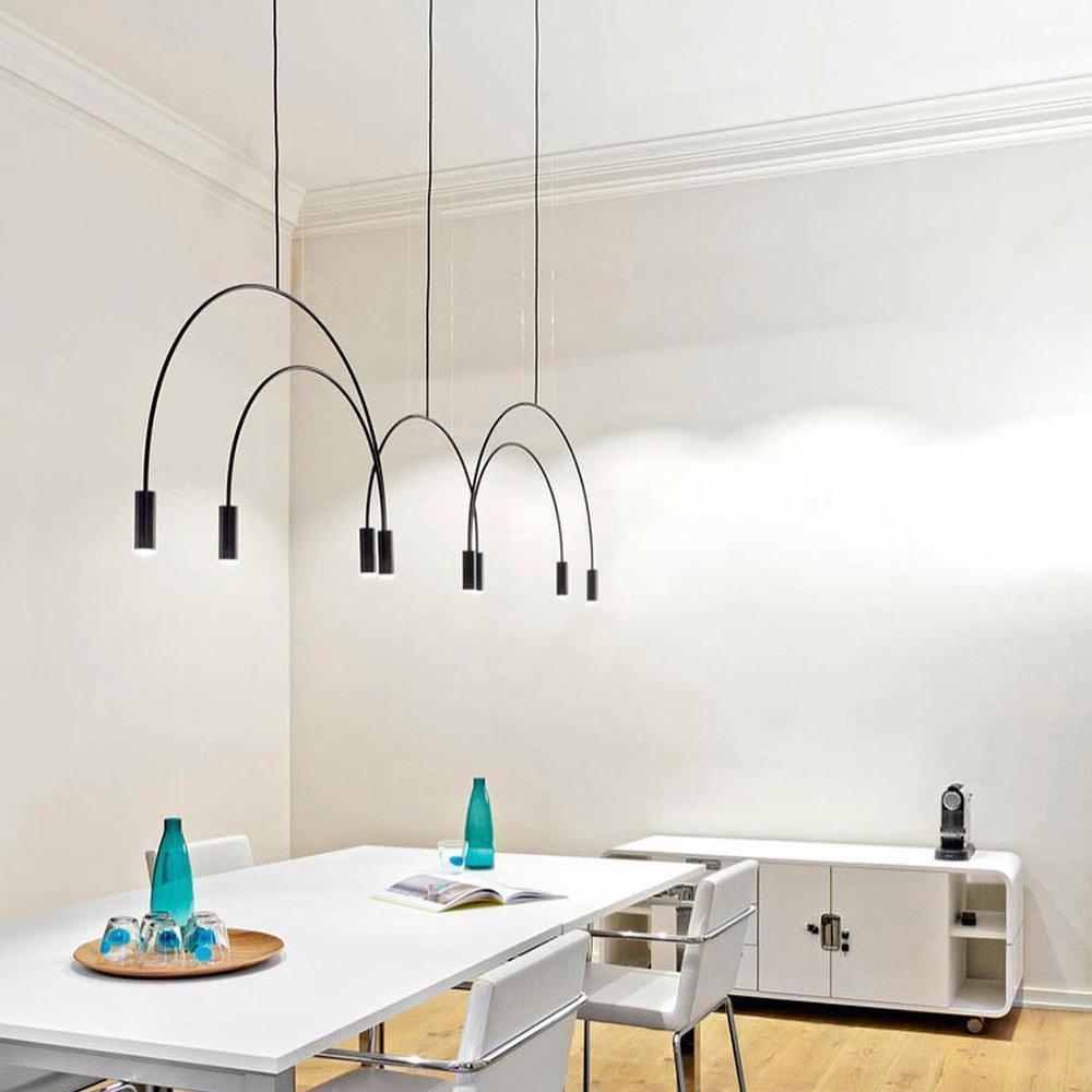 Noriel lámpara colgante minimalista con cilindros superpuestos para comedor cilíndrico