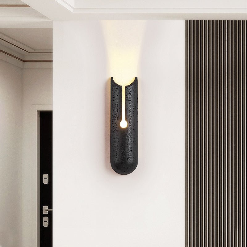 Elraeila aplique de pared travertino negro