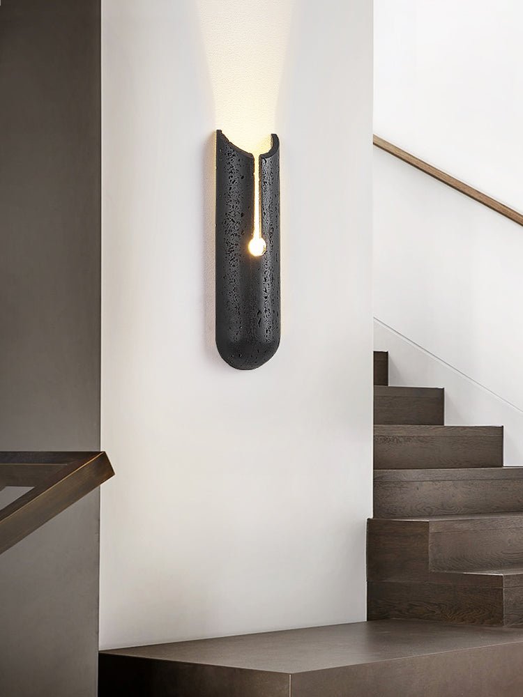 Elraeila aplique de pared travertino negro
